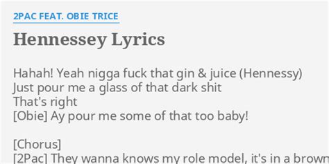 henessy lyrics|Hennessey lyrics by 2Pac